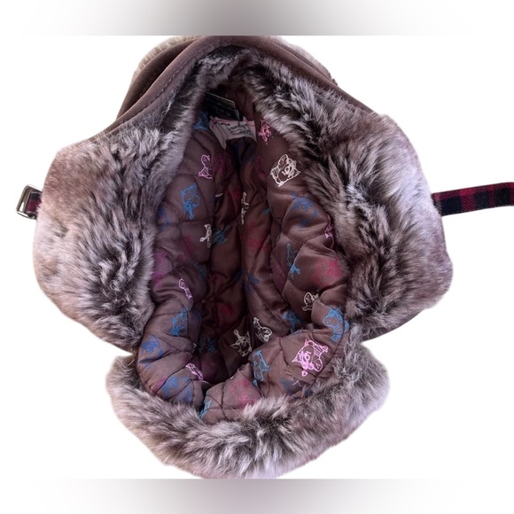 True Religion Red Plaid Trapper Hat with Chinstrap - Picture 8 of 12